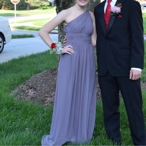 Lavender One Shoulder Prom or Bridesmaid Dress